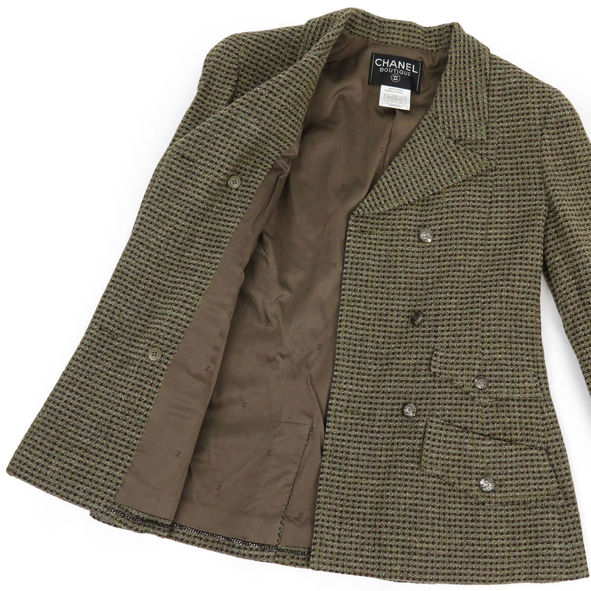 シャネル ココマーク ツイード ダブルブレスト ジャケット