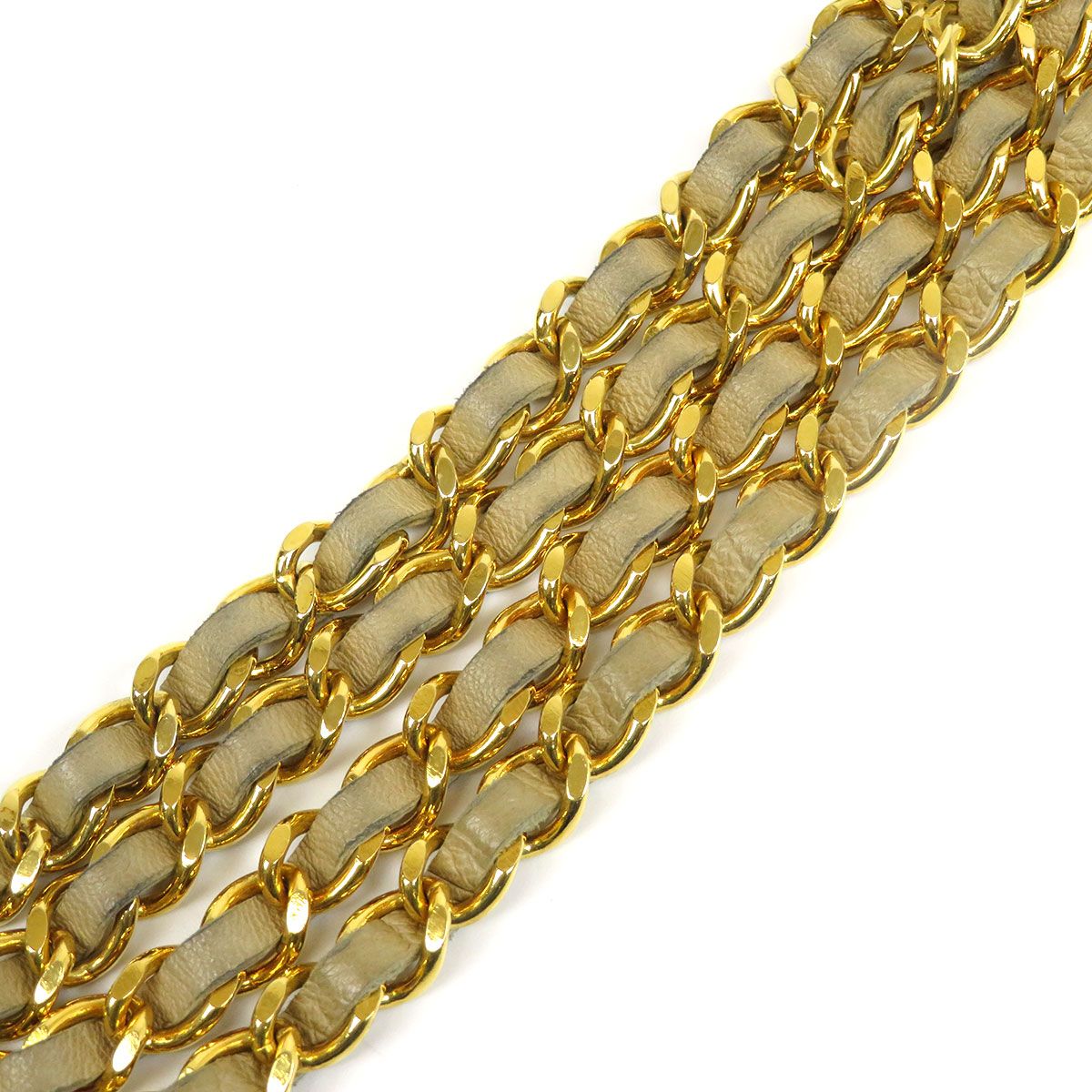 シャネル ココマーク ヴィンテージ チェーンベルト GP レザー ユニ