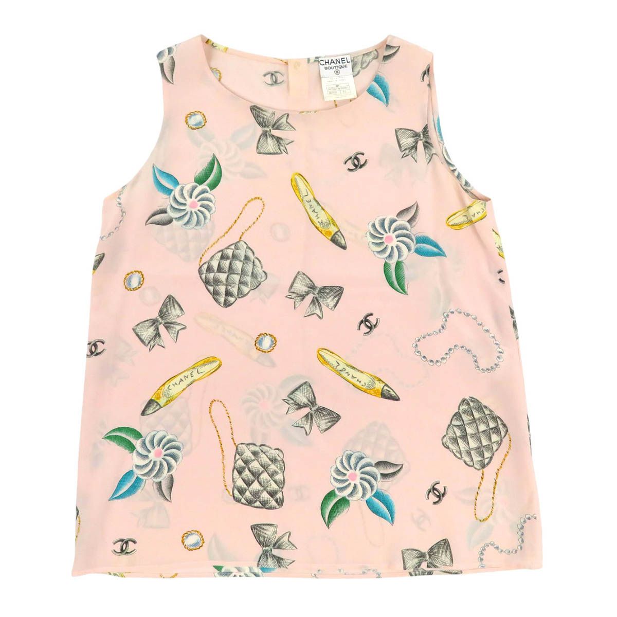 シャネル ココマーク ヴィンテージ ノースリーブ ブラウス