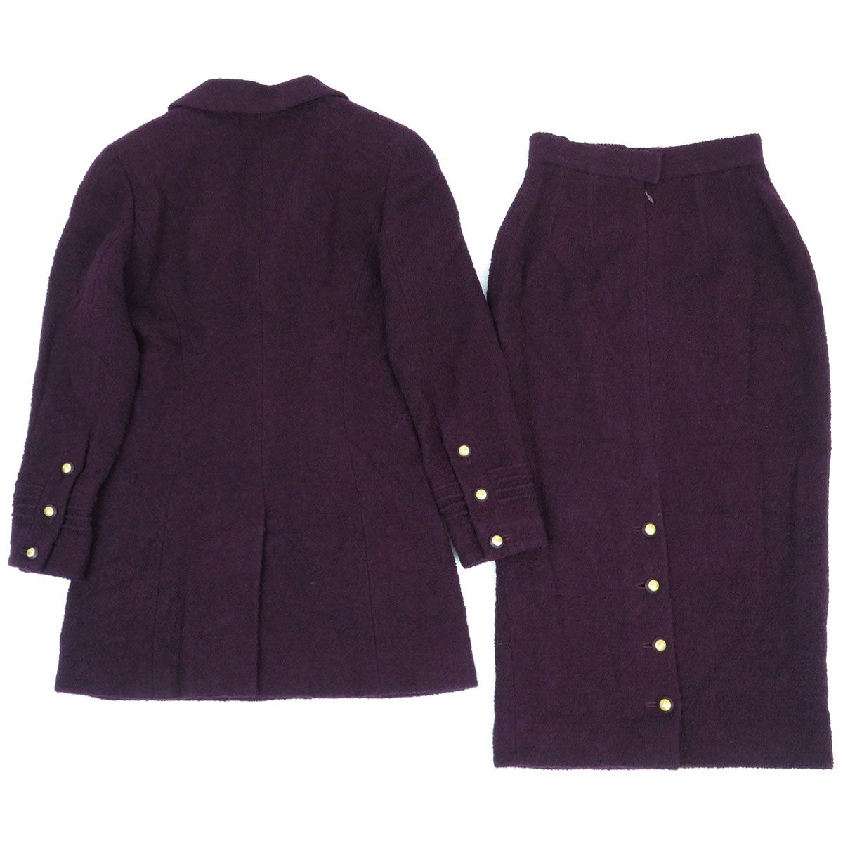 シャネル ココマーク ヴィンテージ ウール セットアップ レディース