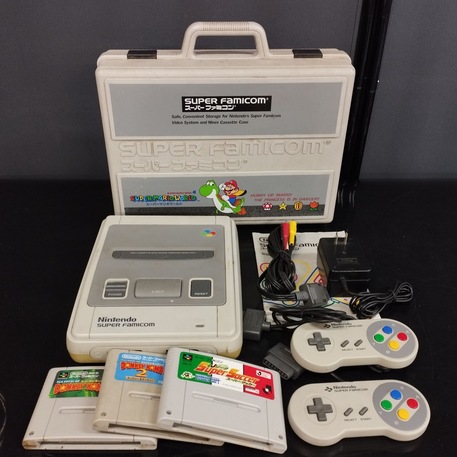 D10231】スーパーファミコン 本体 コントローラー ソフト ケース