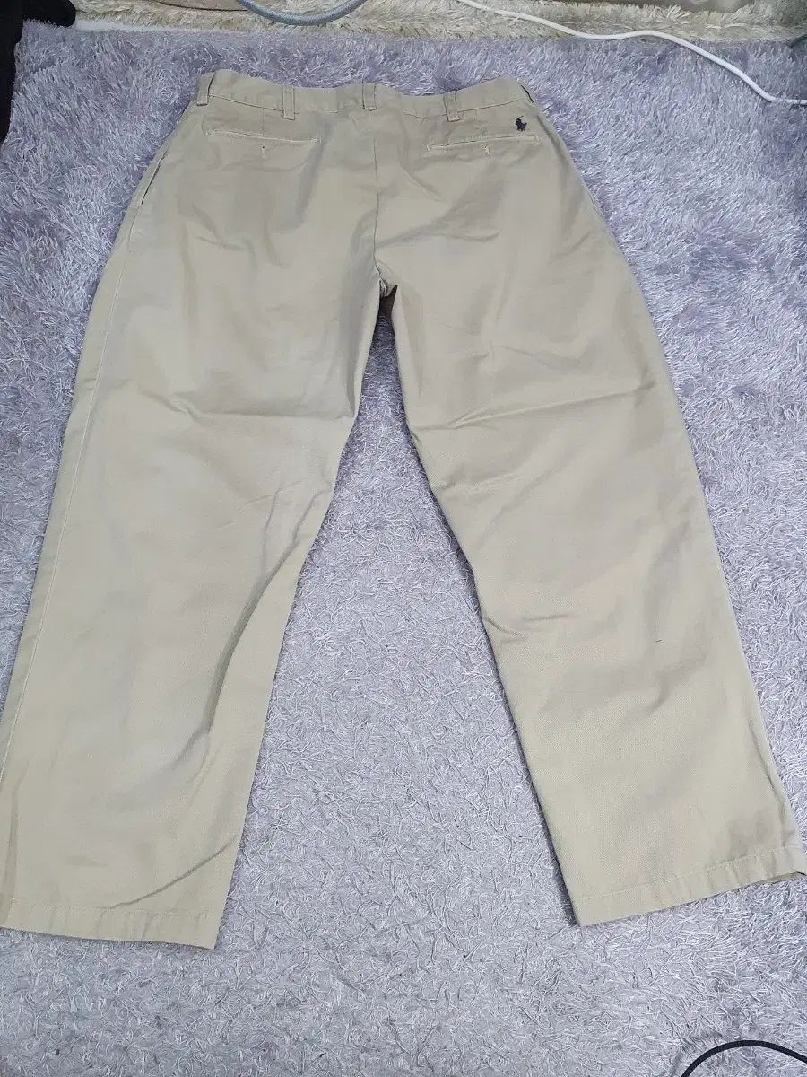 ポロラルフローレン コットンパンツ エタン ツータック チノパンツ ベージュ 35