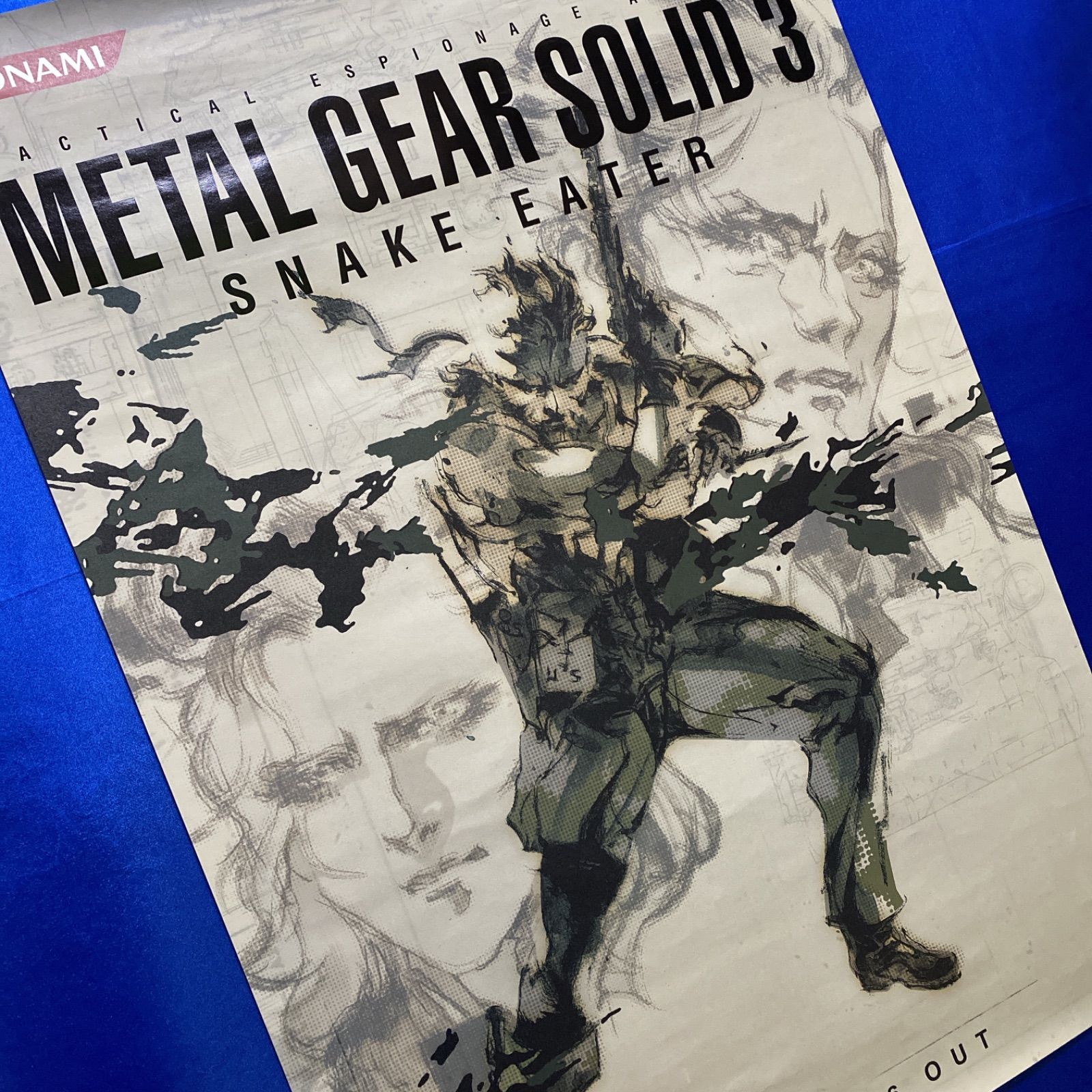 METAL GEAR SOLID 3 SNAKE EATER メタルギアソリッド ゲーム販促B 2ポスター 2004年 KONAMI 885