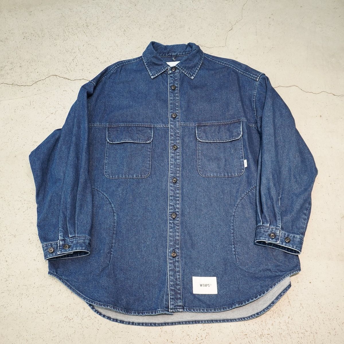 美品22AW WTAPS ダブルタップス WCPO 01/LS/COTTON.DENIM デニム