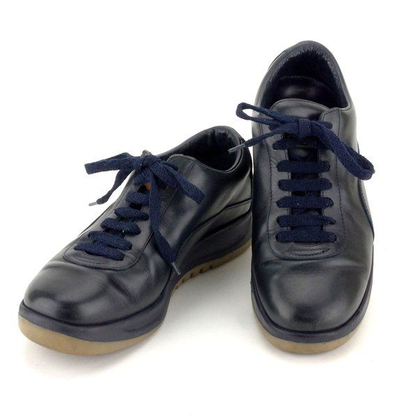 【X'masセール★30%OFF】ルイ・ヴィトン LOUIS VUITTON スニーカーローカット ♯37ハーフ ネイビー ベージュ レディース 中古 最大30％OFF☆年越しセール】ルイ・ヴィトン LOUIS VUITTON スニーカー