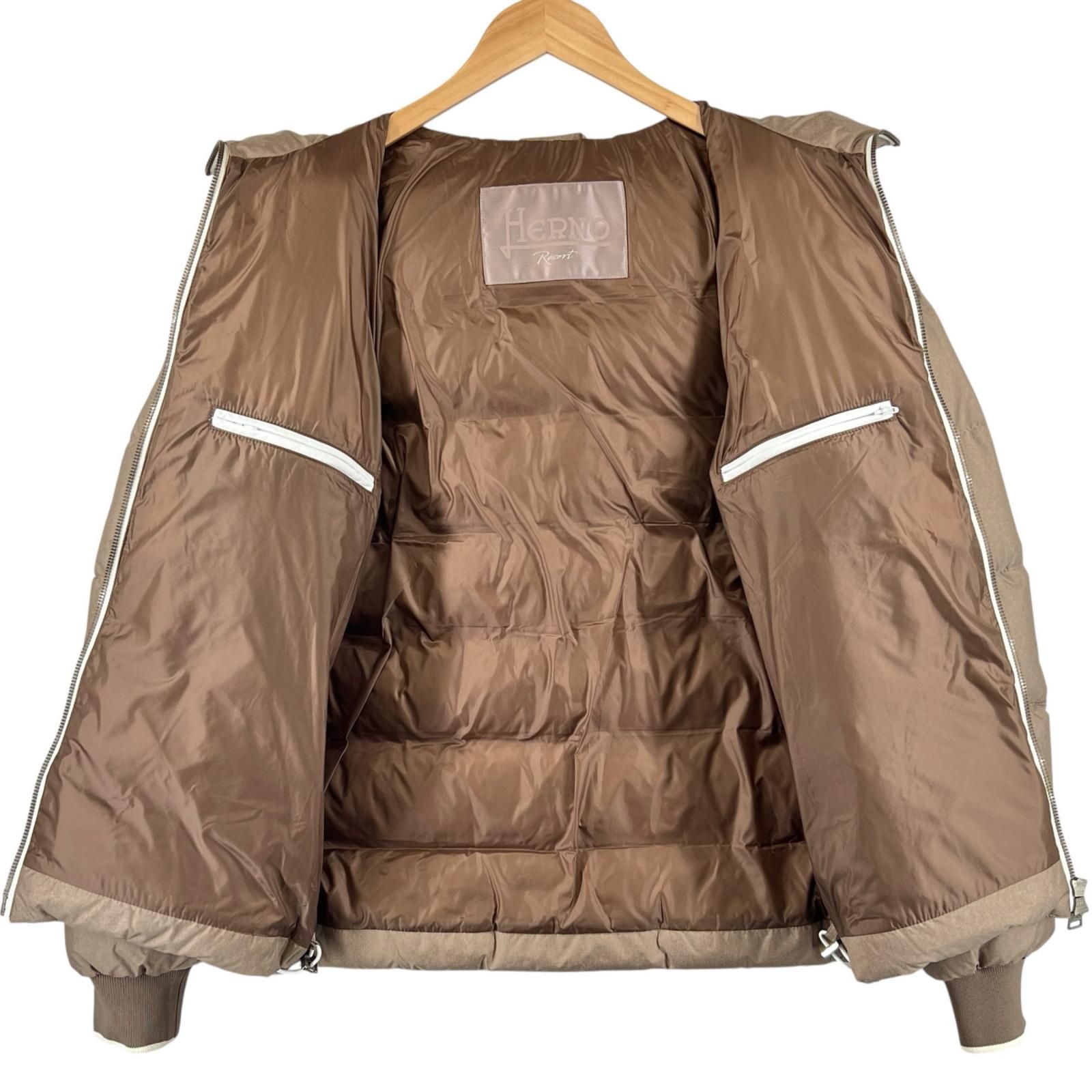 極美品△HERNO Resort ヘルノ リゾート PI00080UR ロゴ金具 フード付き