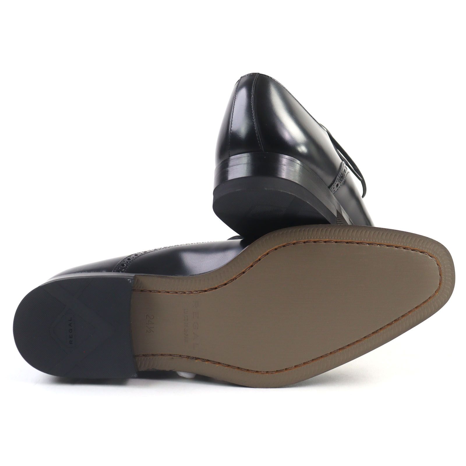 未使用級【REGAL】リーガル/ビジネスシューズ/122R/ストレートチップ/黒 未使用品○REGAL リーガル 122R ストレートチップ ビジネスシューズ