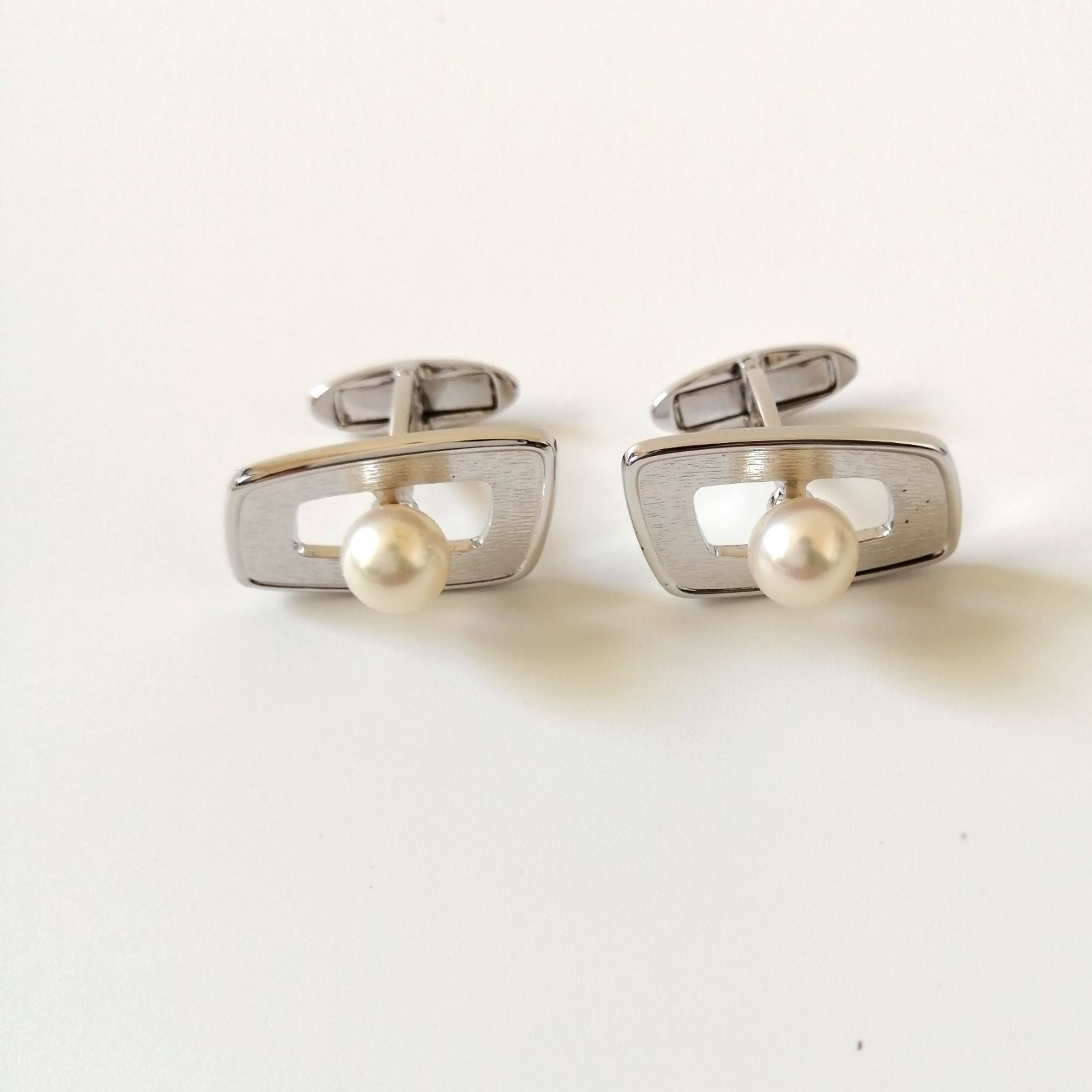 ミキモト パール×シルバー タイピン＆カフス セット MIKIMOTO ミキモト パール 真珠 ピンブローチ 2点セット カフス