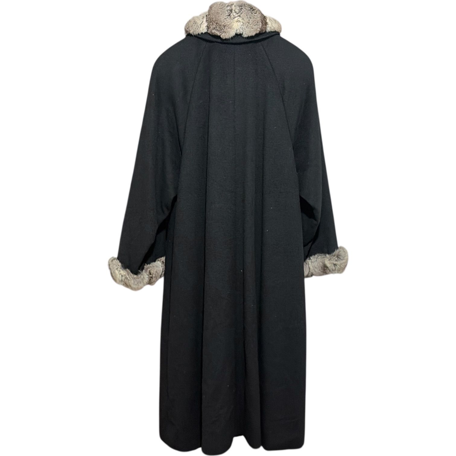 ZM1692 DAVID カシミヤロングコート チンチラ 毛皮 リアルファー最高級