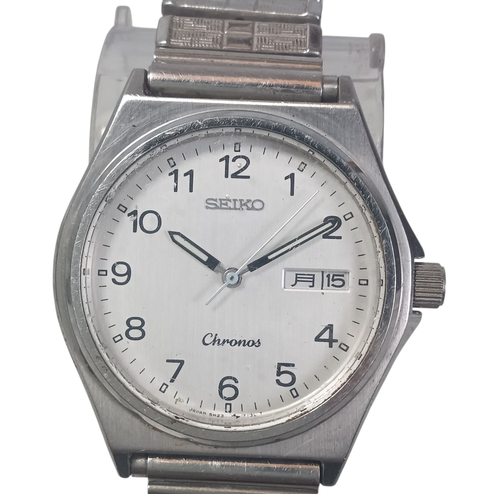 SEIKO セイコー 稼働 良品1215-4 CHRONOS クロノス 5H23-7060 