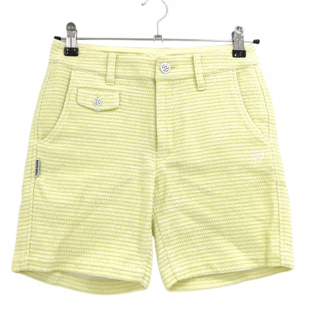 マスターバニー ショートパンツ イエロー 織生地 ロゴ白 レディース 0