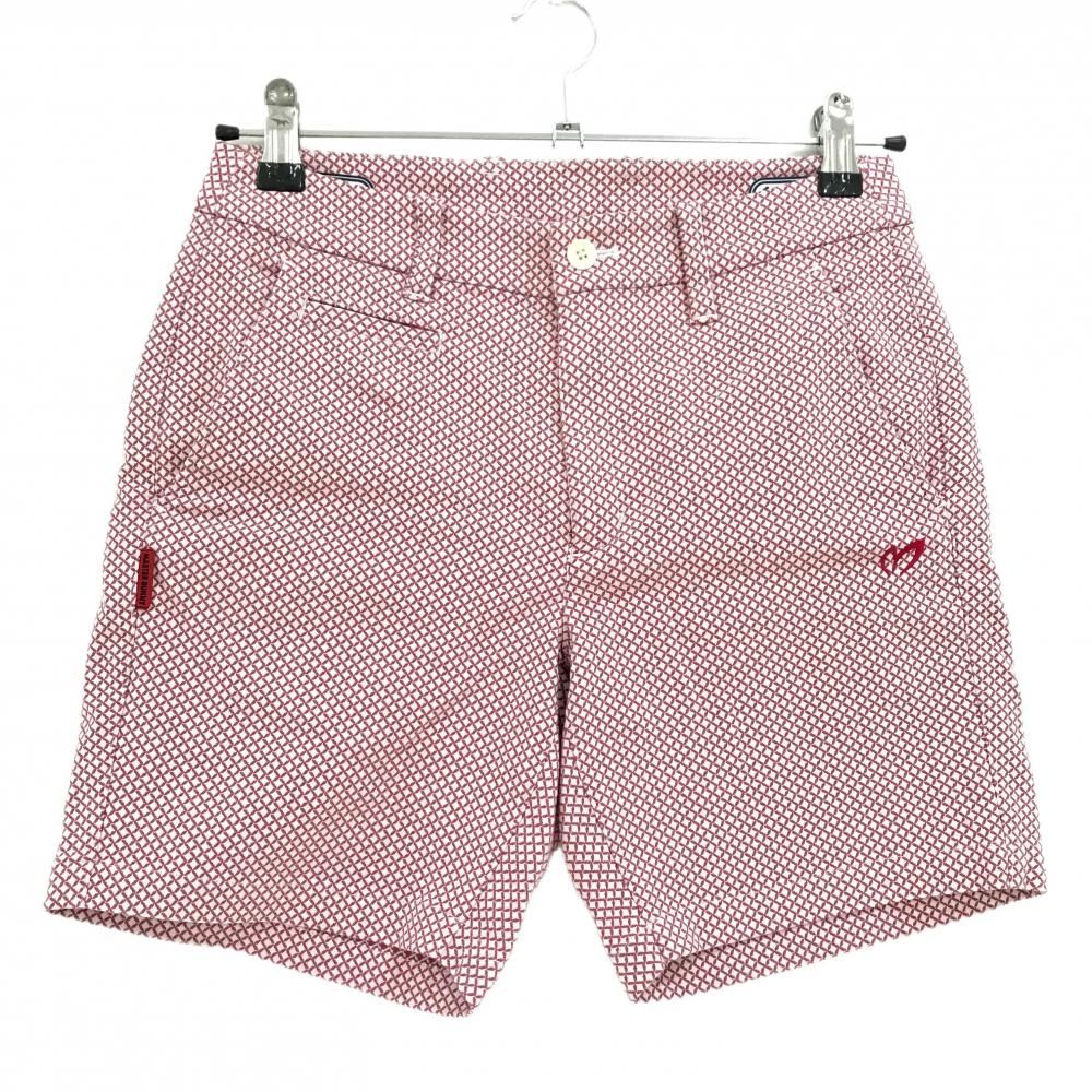 美品】マスターバニー ショートパンツ レッド×白 総柄 レディース 0(S