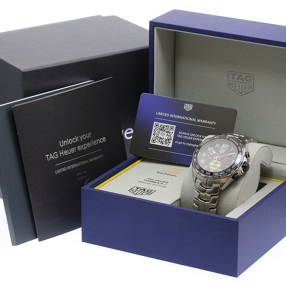 タグホイヤー TAG HEUER .BA 0637 フォーミュラ1 クロノグラフ × セナ デイト クォーツ メンズ 箱 保証書付き_921933