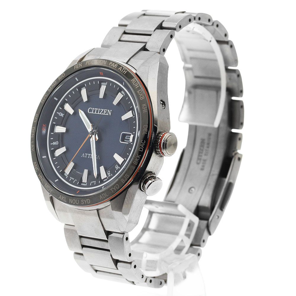 シチズン CITIZEN H 145-007 JD 02 CB 0287-68 L アテッサ アクトライン デイト ソーラー電波 メンズ _930602