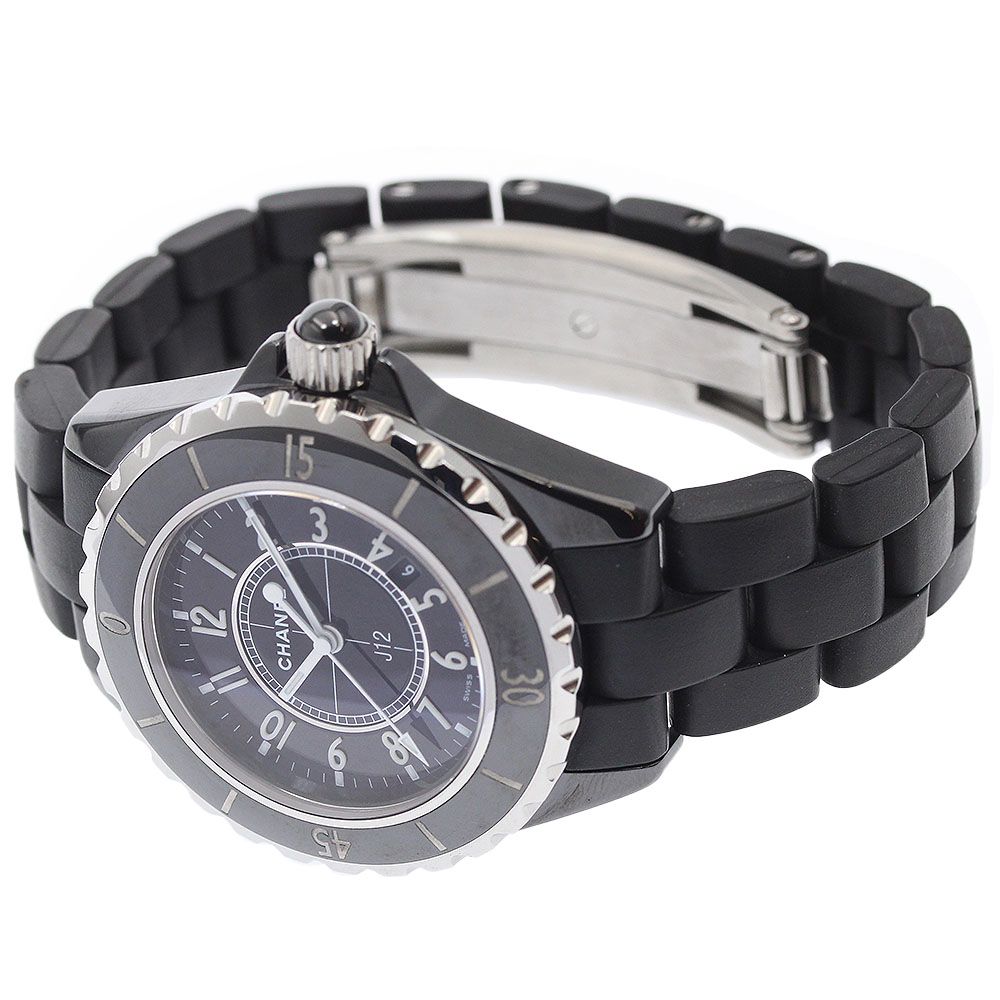 シャネル CHANEL H0681 J12 黒セラミック デイト クォーツ レディース_