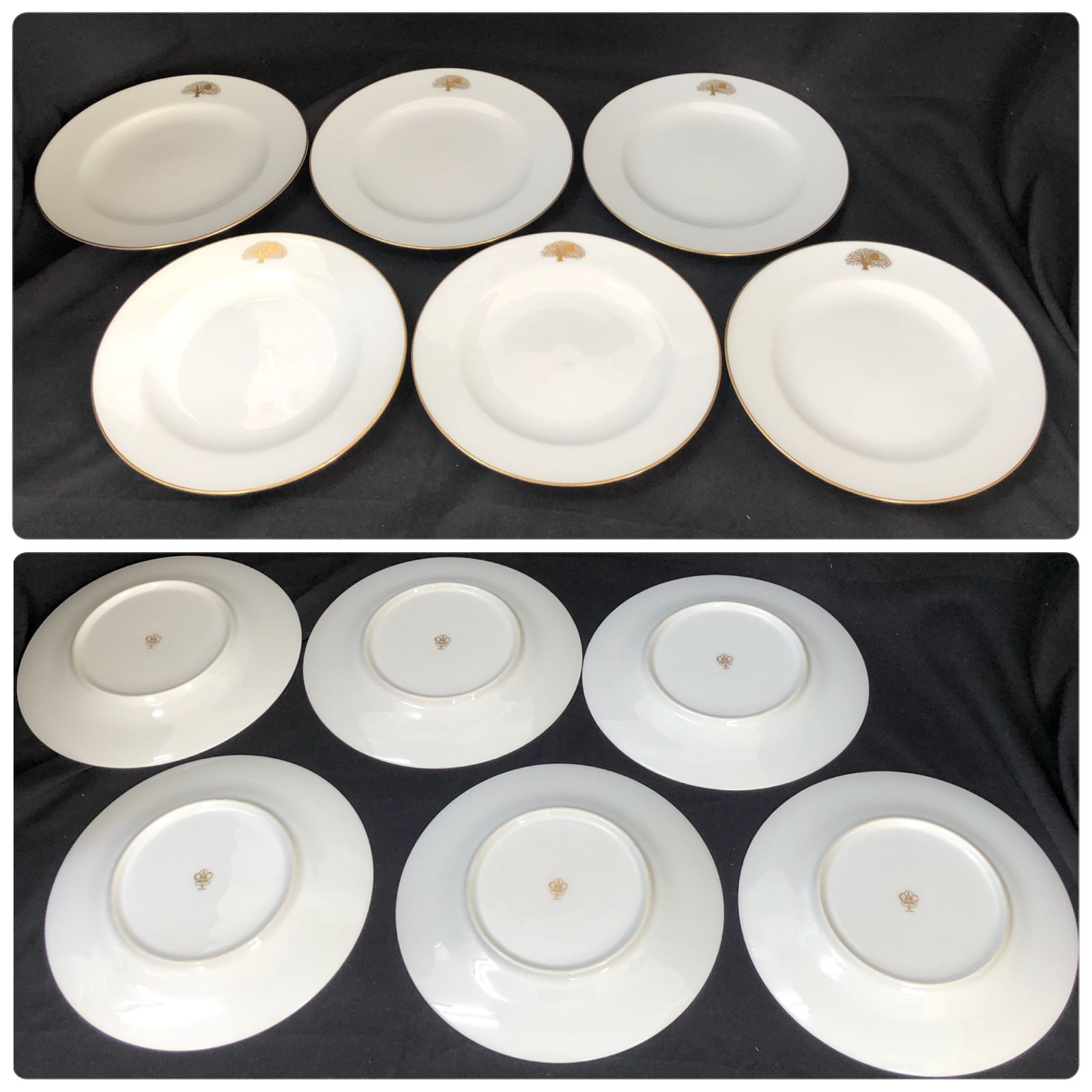 OKURA TOUEN 大倉陶園 茶器 ゴールドライン 太陽樹 カップ・ソーサー6