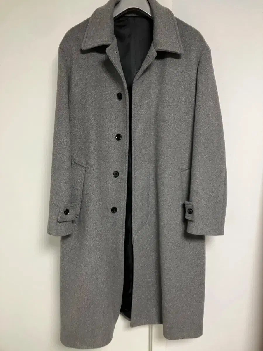 グレー ローブ ステンカラーコート バルマカーン コート