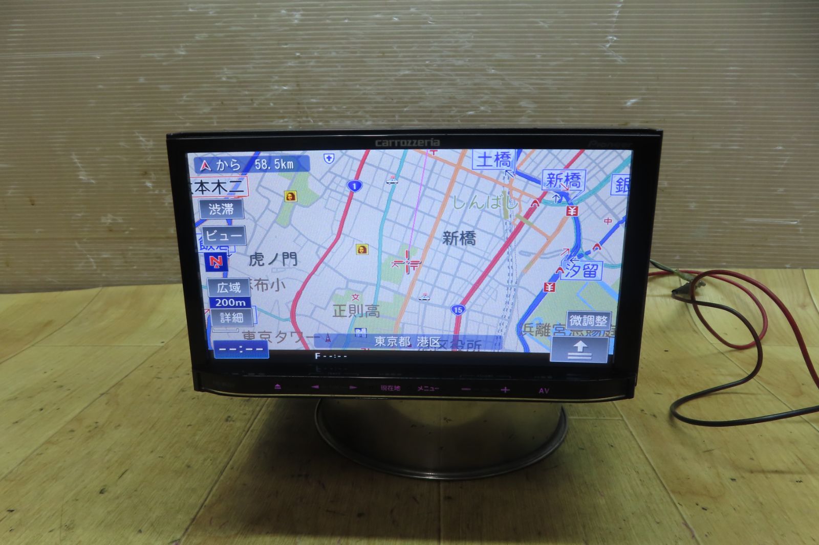 タッチパネル正常 付 F 4996 カロッツェリア AVIC MRZ 99 SDナビ 地図2010年 フルセグ Bluetooth内蔵 CD DVD再生OK 本体のみ