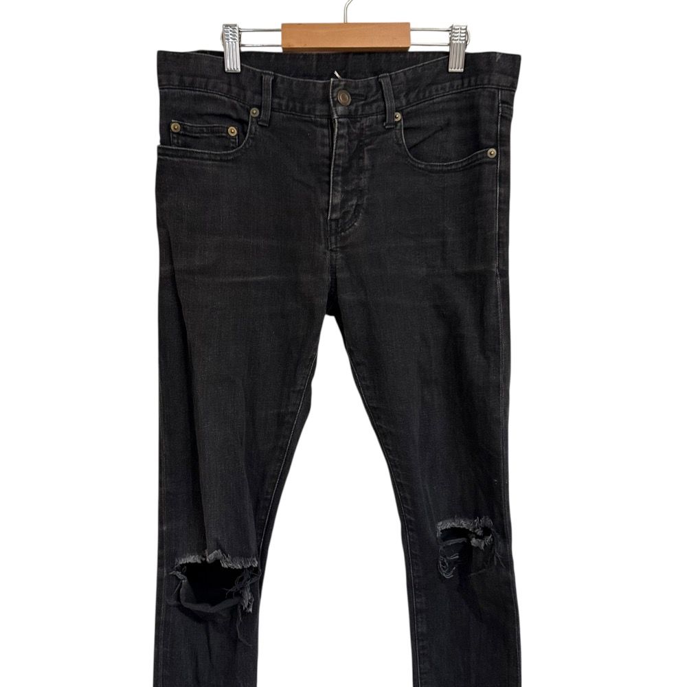 サンローランパリ　ニークラッシュデニム2014 国内正規品 14AW SAINT LAURENT PARIS ニークラッシュスキニーデニム