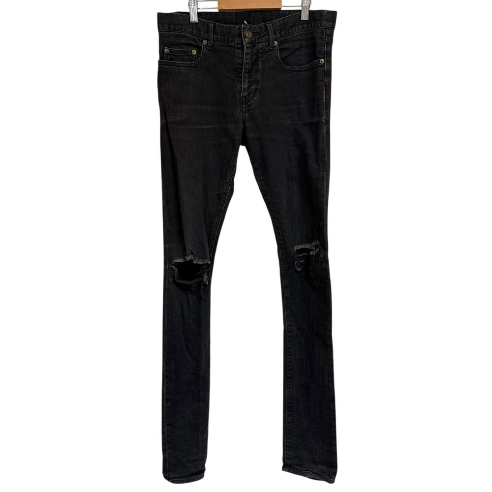 d*3様 サンローランパリ　14aw クラッシュ　デニム 国内正規品 14AW SAINT LAURENT PARIS ニークラッシュスキニーデニム