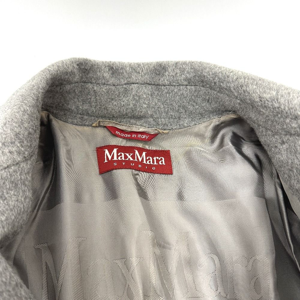 マックスマーラ MAX MARA ステュディオ ウールブレンド ダブル テーラード ジャケット ウール グレー MAX MARA マックスマーラ ジャケット ステュディオ ウールブレンド