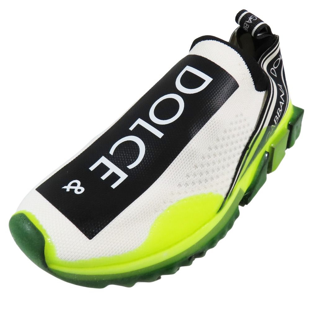 DOLCE-GABBANA ドルチェアンドガッバーナ スリッポン ソレントニット ローカット スニーカー シューズ 37 グリーン レディース 古着