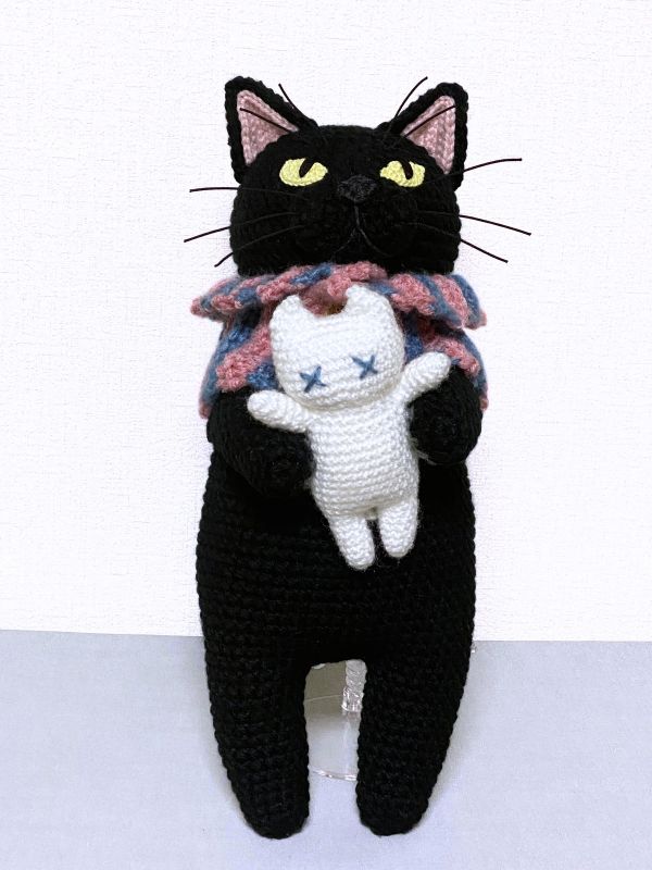 モモ様専用】黒猫さんのあみぐるみ（with friend） - メルカリ