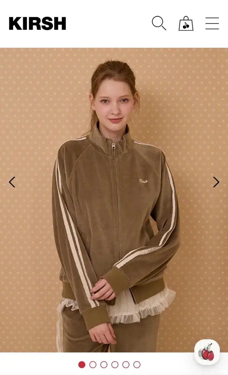 KIRSH キルシー ツアーベルベット レイ スジャケット＋パンツ カーキ セット