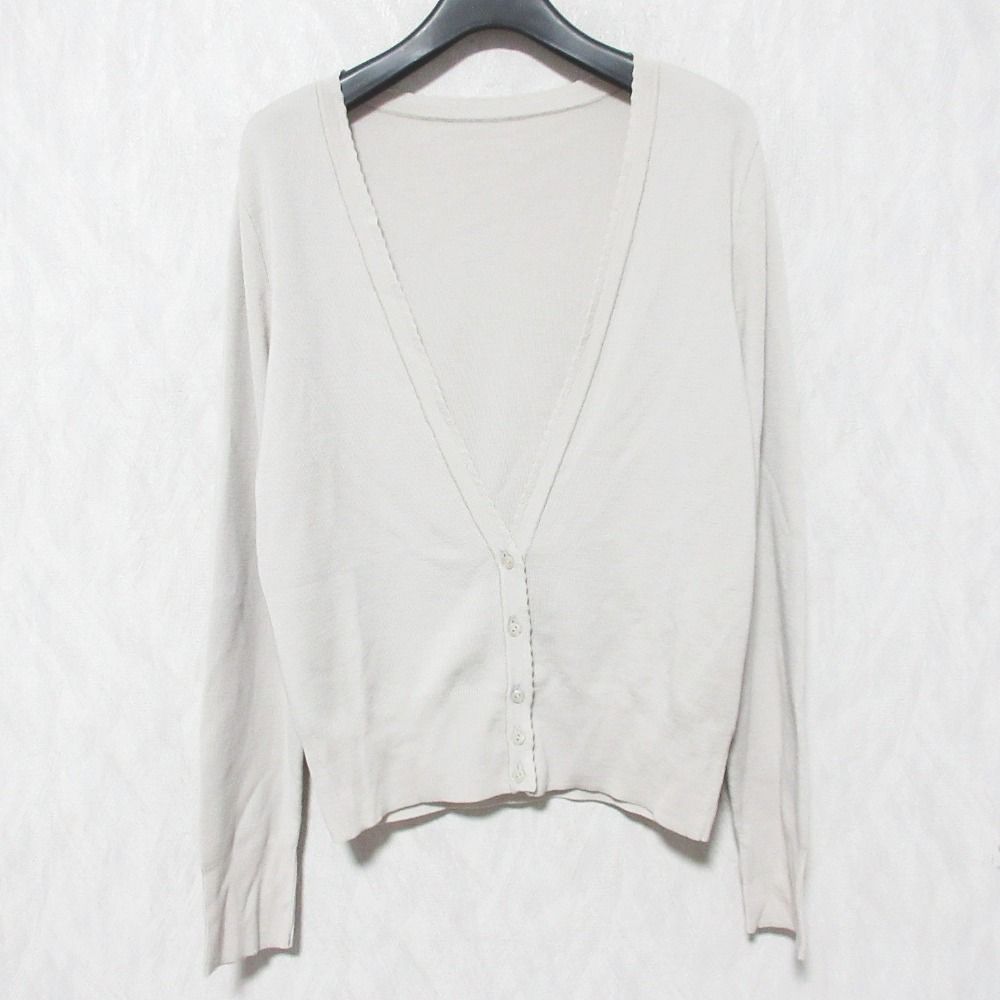 美品 FOXEY フォクシー Vネック ウール ニットカーディガン 34331 38