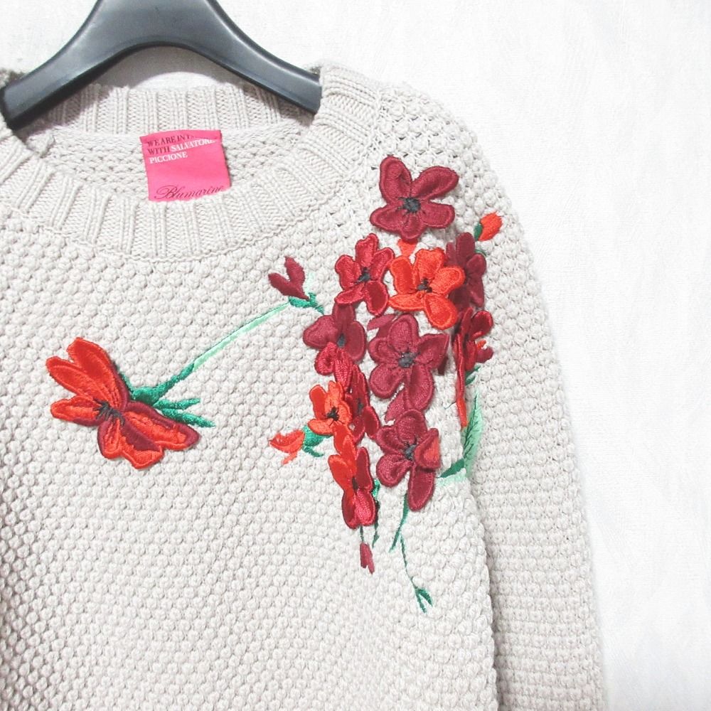 Be Blumarine ビーブルマリン ニット・セーター L ベージュ 【古着】【中古】【送料無料】 美品 Blumarine ブルマリン We Are in Love With Salvatore Piccione