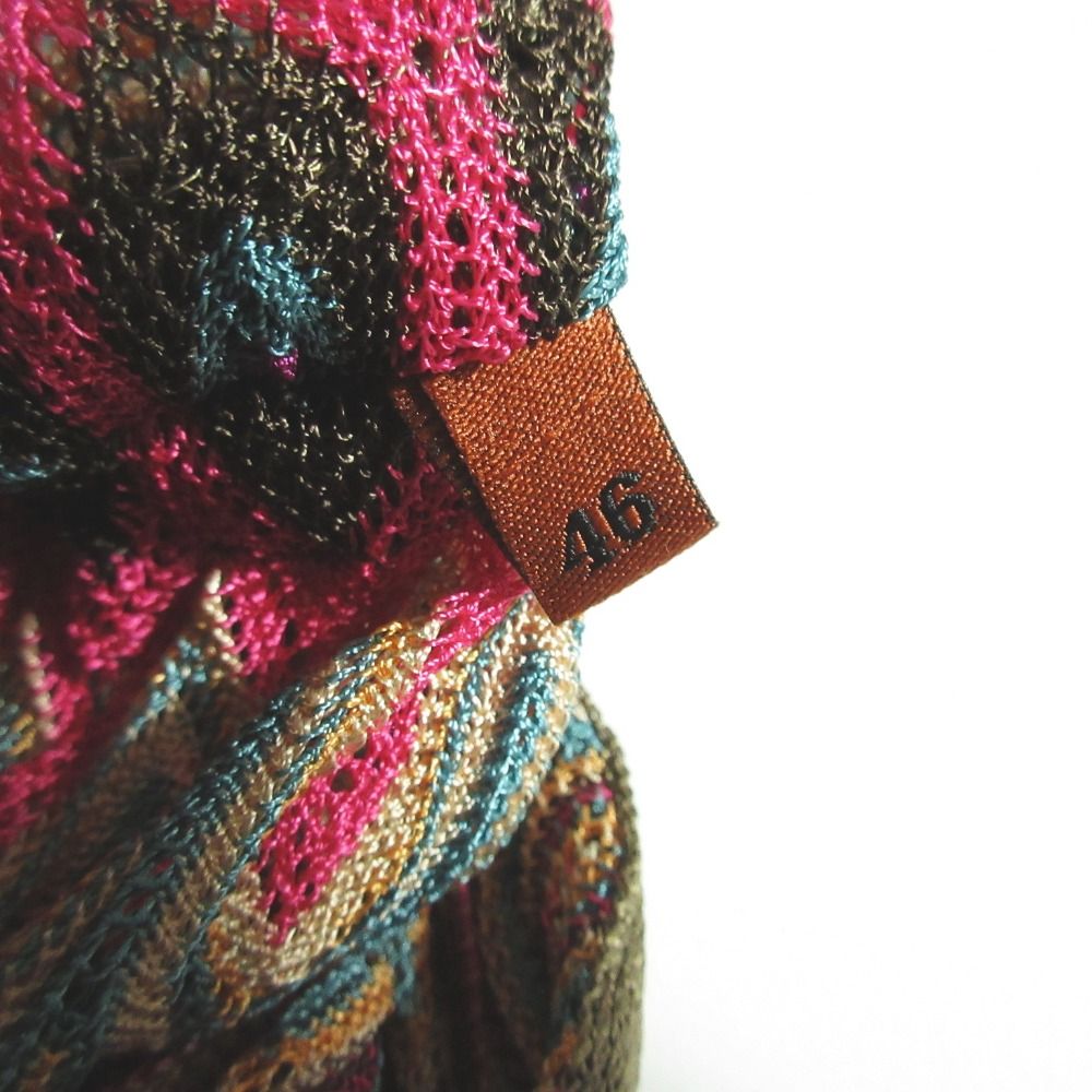 美品 MISSONI ミッソーニ 総柄 ニット カーディガン 46 マルチカラー