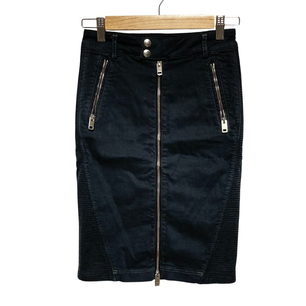 美品 DIESEL ディーゼル バイカー タイトスカート 25 ブラック
