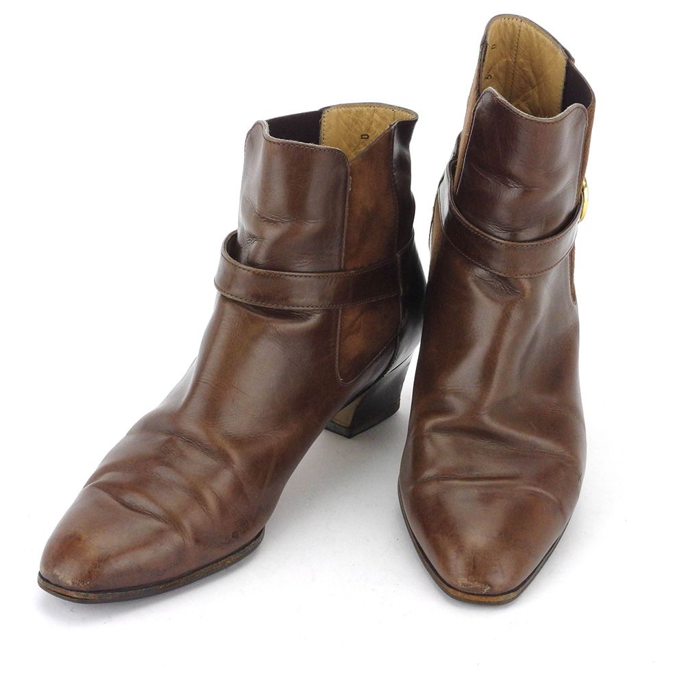 【X'masセール★30%OFF】サルヴァトーレフェラガモ Salvatore Ferragamo ブーツガンチーニ ♯5ハーフ ブラウン レディース 中古 最大30％OFF☆新春セール】サルヴァトーレフェラガモ Salvatore