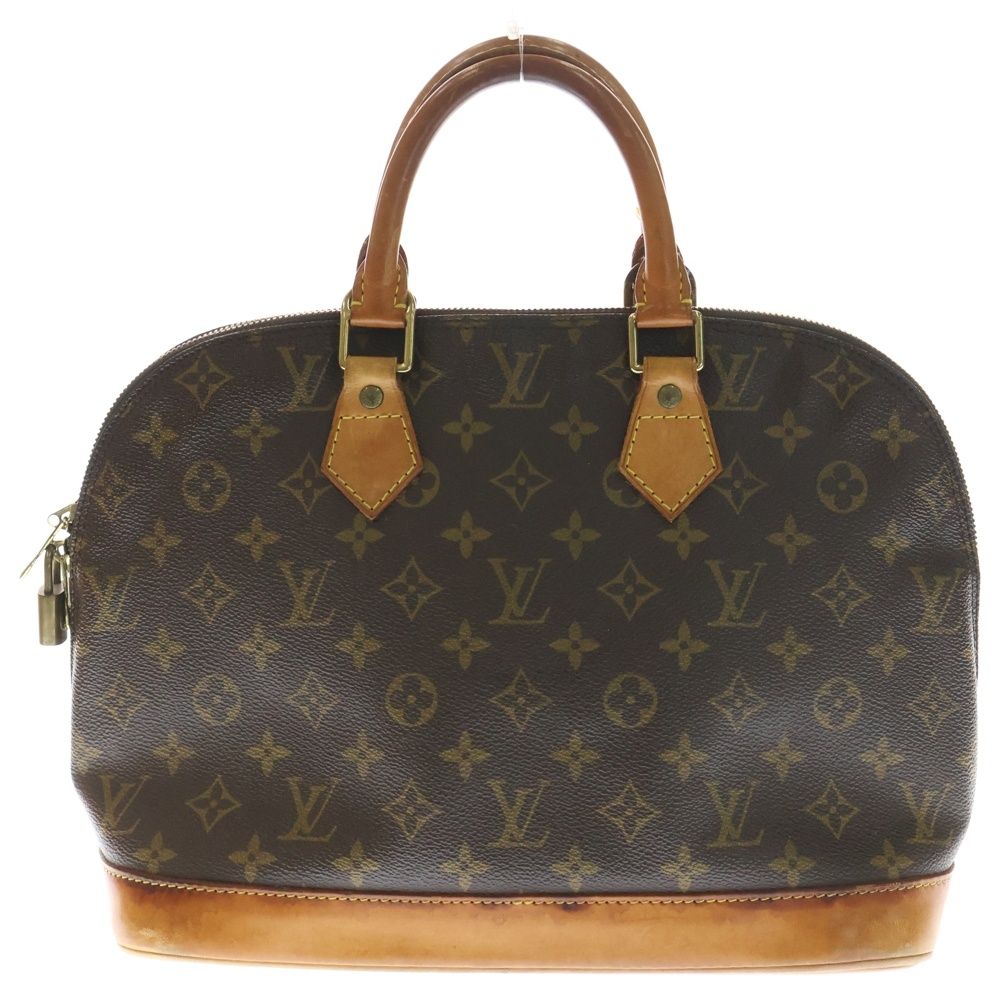 LOUIS VUITTON ルイヴィトン モノグラムアルマPM ハンドバッグ ブラウン レザー×PVC M51130 ゴールド金具