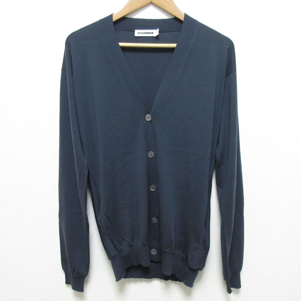 美品 JIL SANDER ジルサンダー Vネック ウールニットカーディガン