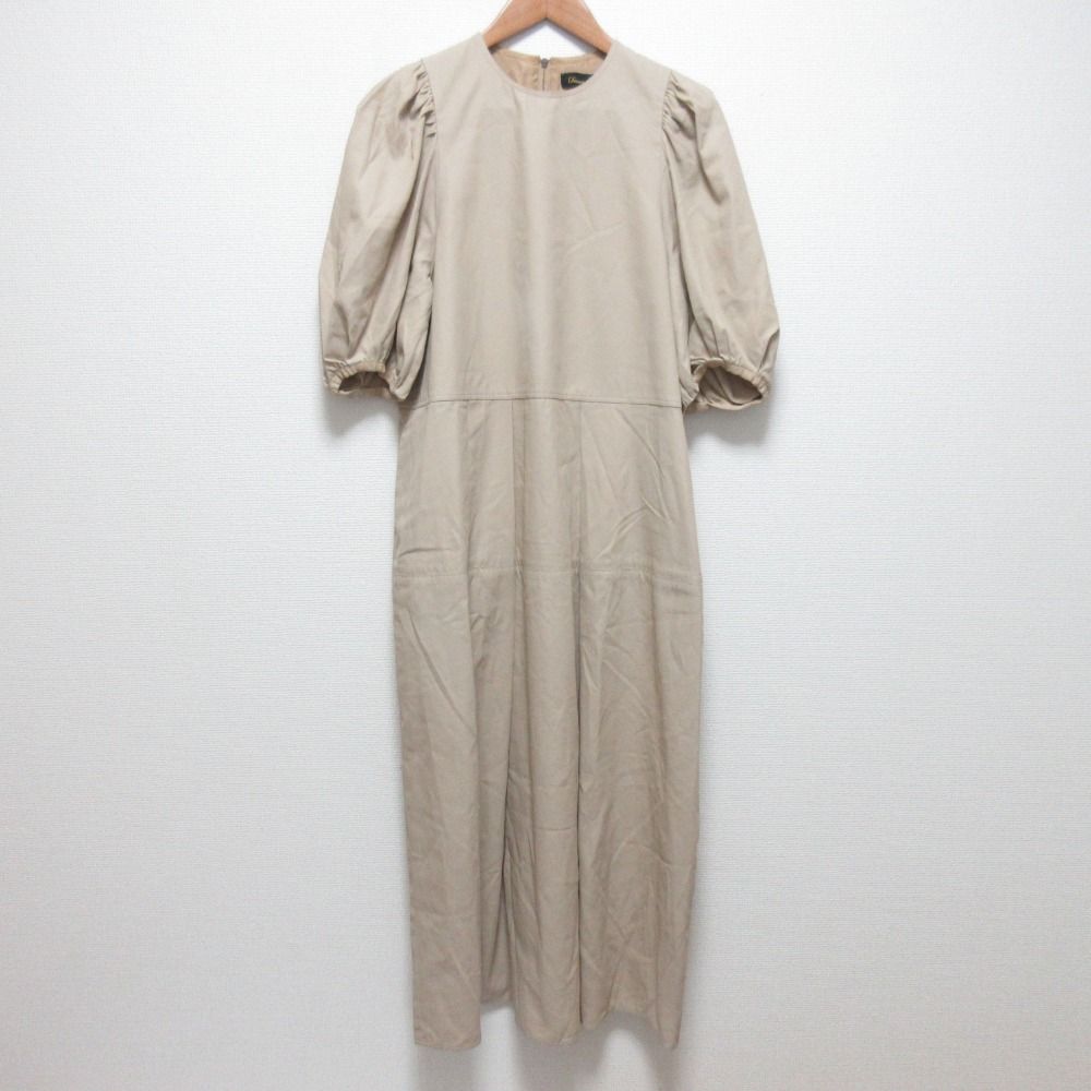 良品 Drawer ドゥロワー コットンギャバジンパフスリーブ半袖ロング