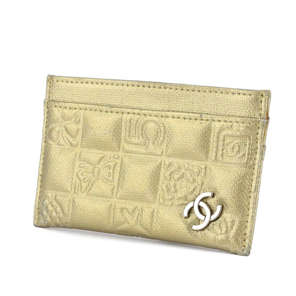 【BIGお買い物ラリー★30%OFFセール中】シャネル CHANEL カードケースアイコンシリーズ オールドシャネル ゴールド シルバー レディース 中古 最大30％OFF☆新春セール】シャネル CHANEL カードケース アイコン