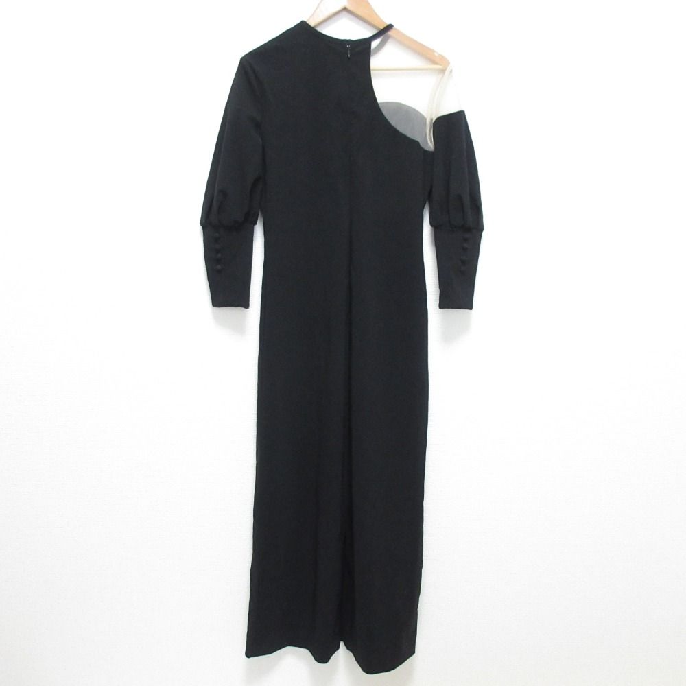 AMERI アメリヴィンテージ LAKE CURVE TRICOT RIB DRESS ワンピース サイズM ブラック レディース 古着