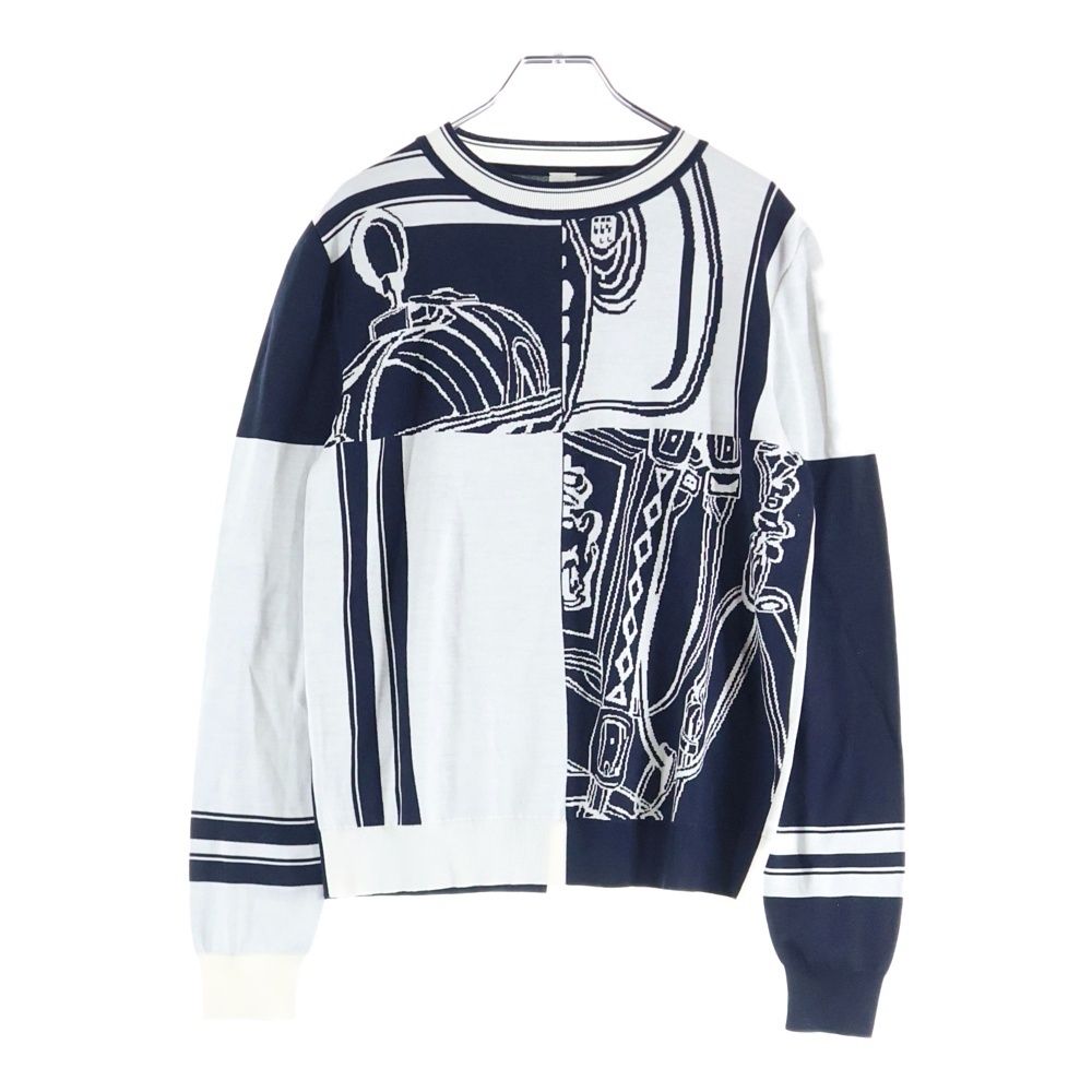 HERMES (エルメス) 24SS Brides de Gala 無秩序 シルク混 ブルー