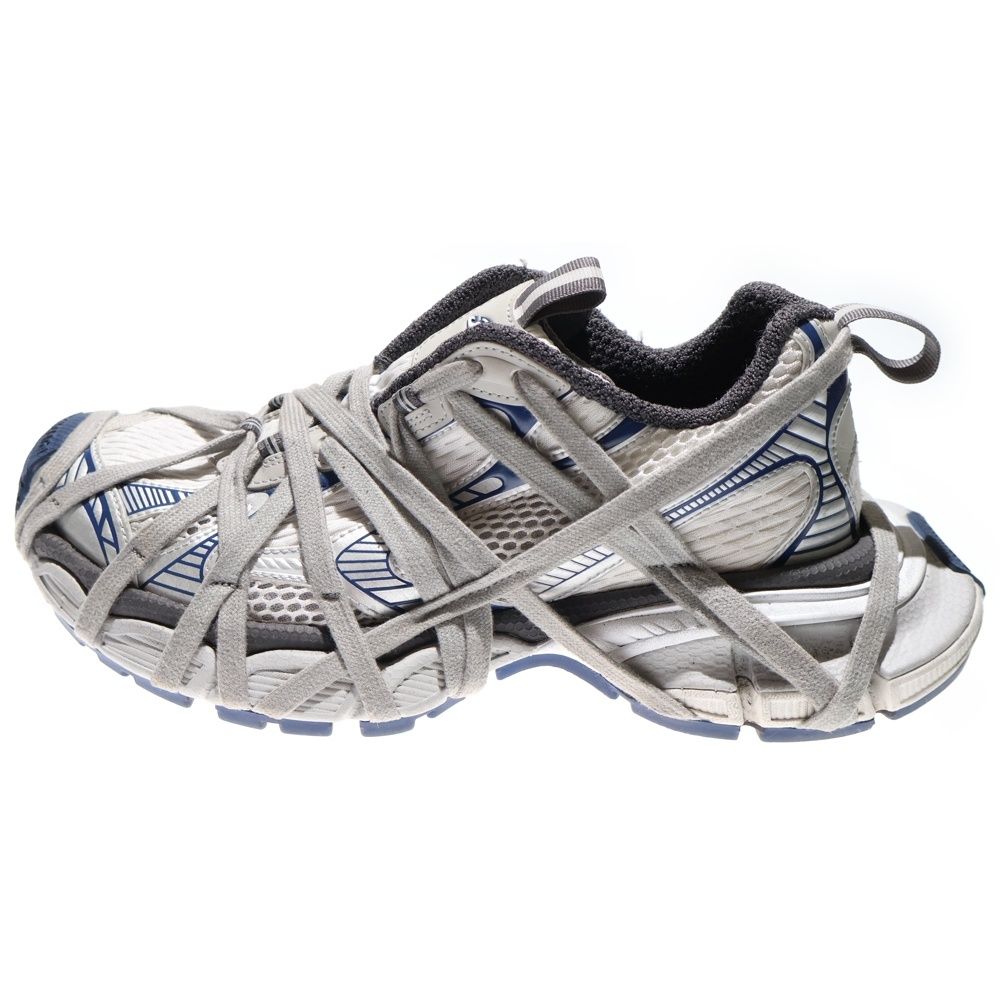 BALENCIAGA (バレンシアガ) 3XL Sneaker EXTREME LACE 778698 ユーズド加工 エクストリームシューレース ローカットスニーカー ホワイト/ネイビー