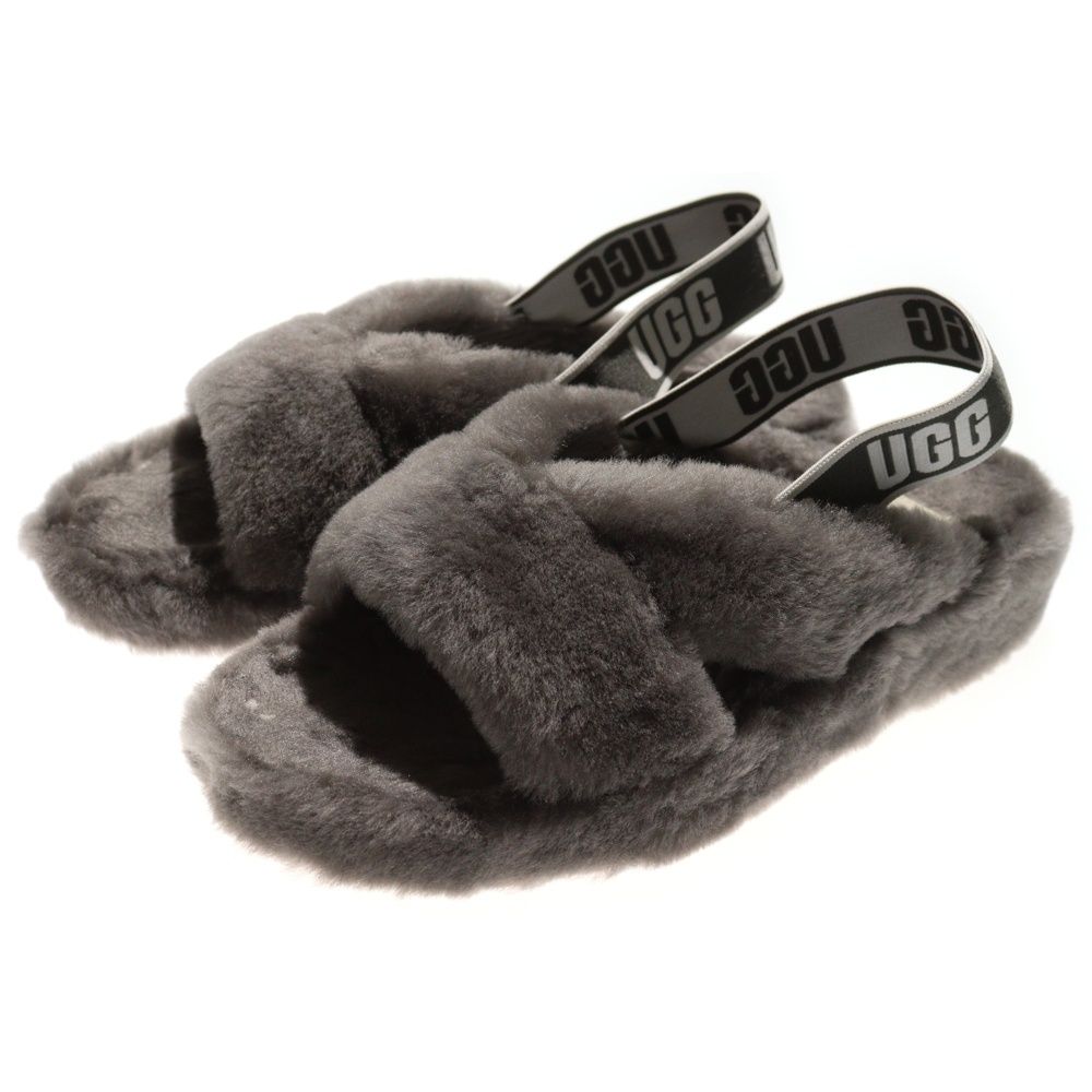 UGG (アグ) WMNS Fab Year ファブイヤー ファーサンダル グレー