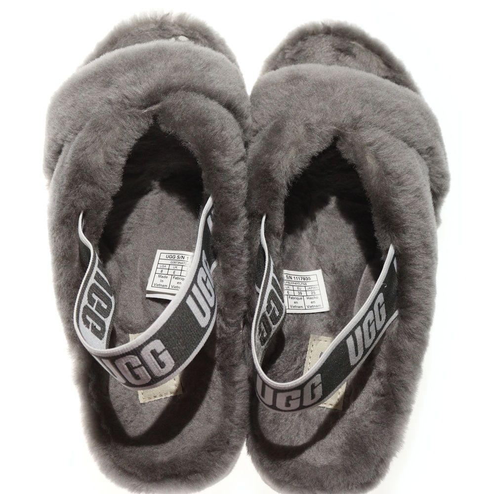UGG (アグ) WMNS Fab Year ファブイヤー ファーサンダル グレー