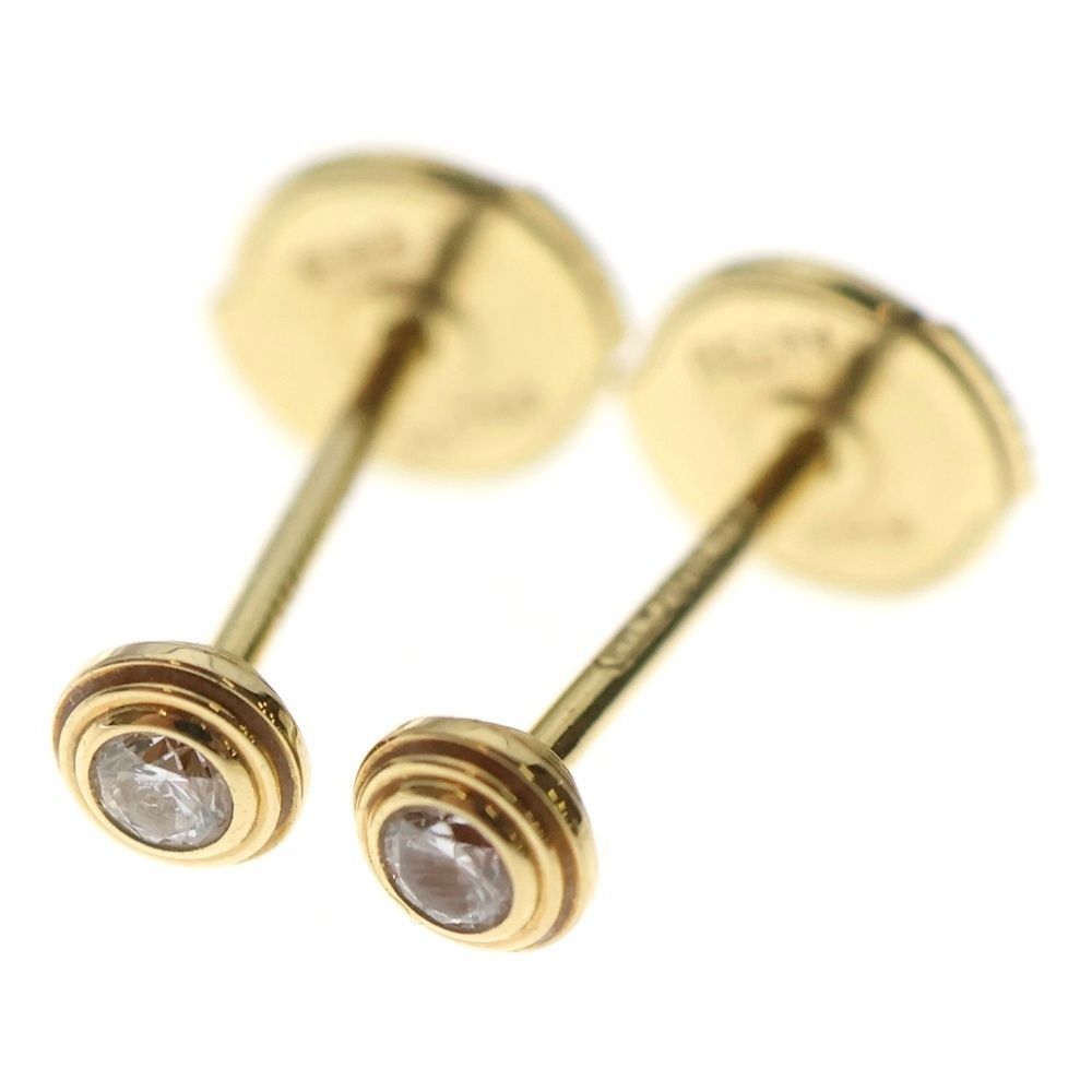 Cartier (カルティエ) ダムール XS 1Pダイヤ ピアス Au750 K18 YG