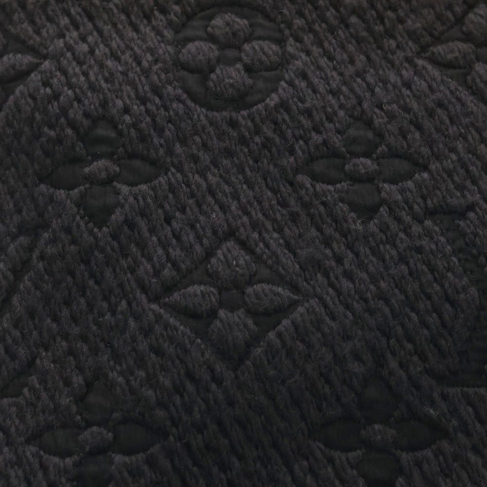 LOUIS VUITTON ルイヴィトン モノグラム エシャルプ ロゴマニア マフラー ブラック ウール M 72431
