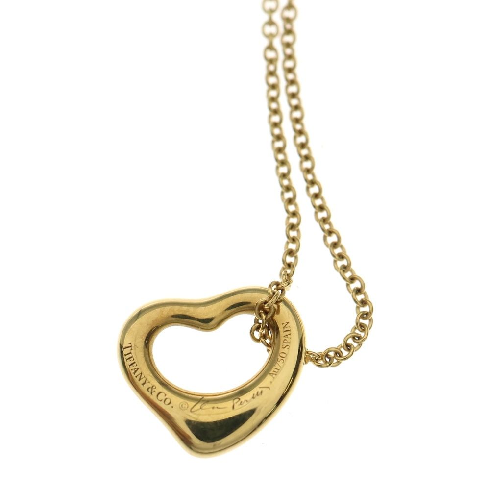 TIFFANY & Co. (ティファニー) オープンハート ネックレス Au750 K18