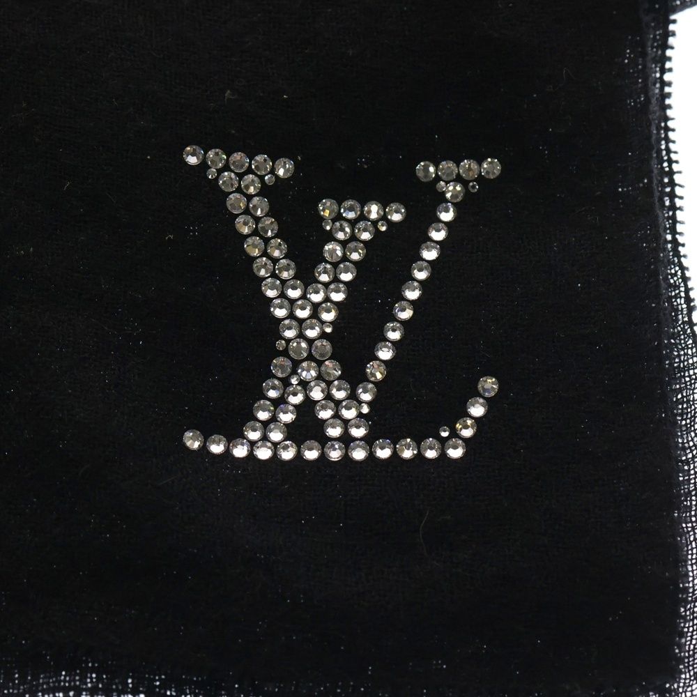 LOUIS VUITTON ルイヴィトン エトール モンテカルロ ラインストーン ストール レディース ブラック M 74268