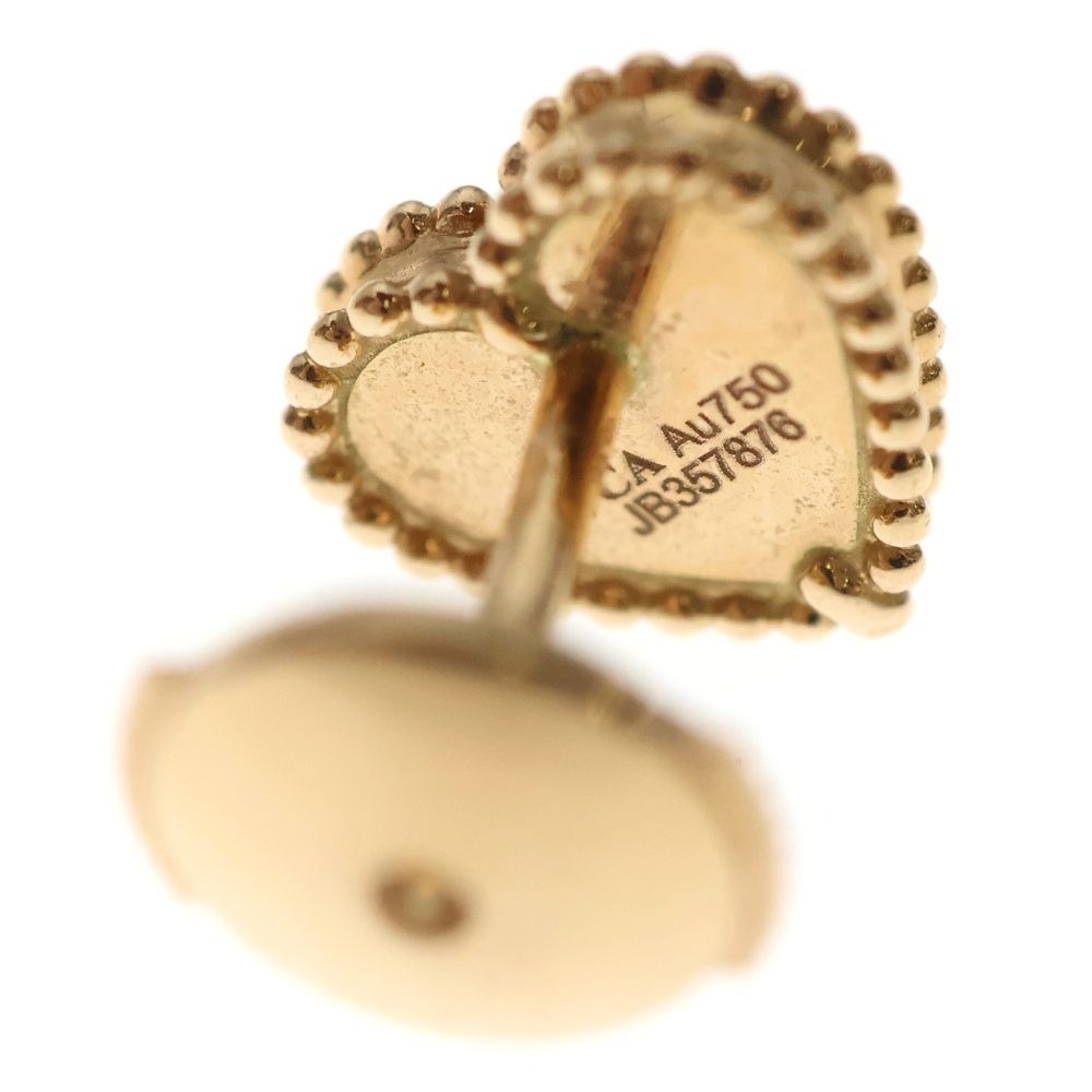  Van Cleef - Arpels ヴァンクリーフアンドアーペル スウィートアルハンブラ カーネリアン ピアス ハート モチーフ K 18 Au 750 ゴールド その他 ヘアアクセサリー