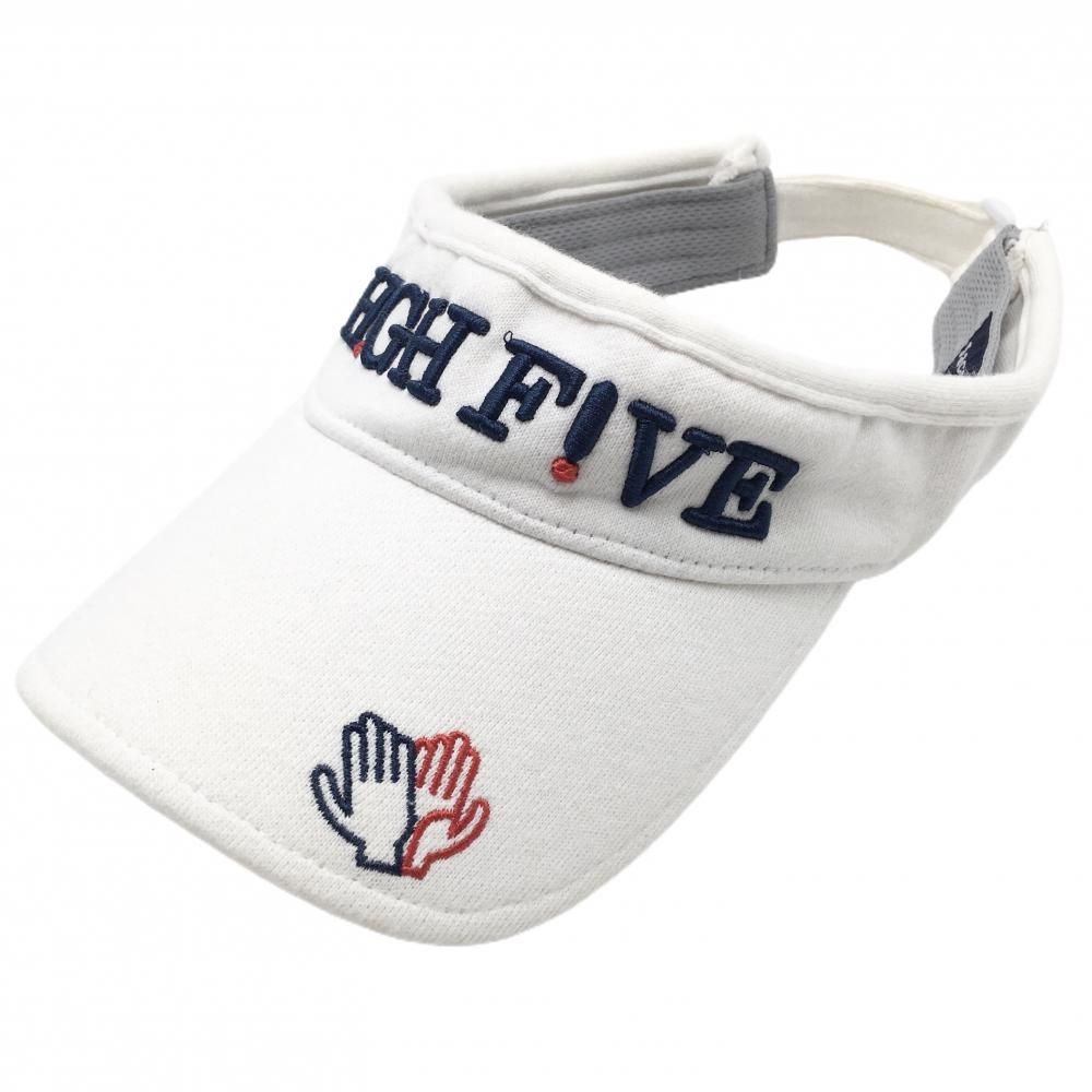 JACK BUNNY バイザー ホワイト ネイビー ジャックバニー サンバイザー 白×ネイビー 刺しゅう FR ゴルフウェア