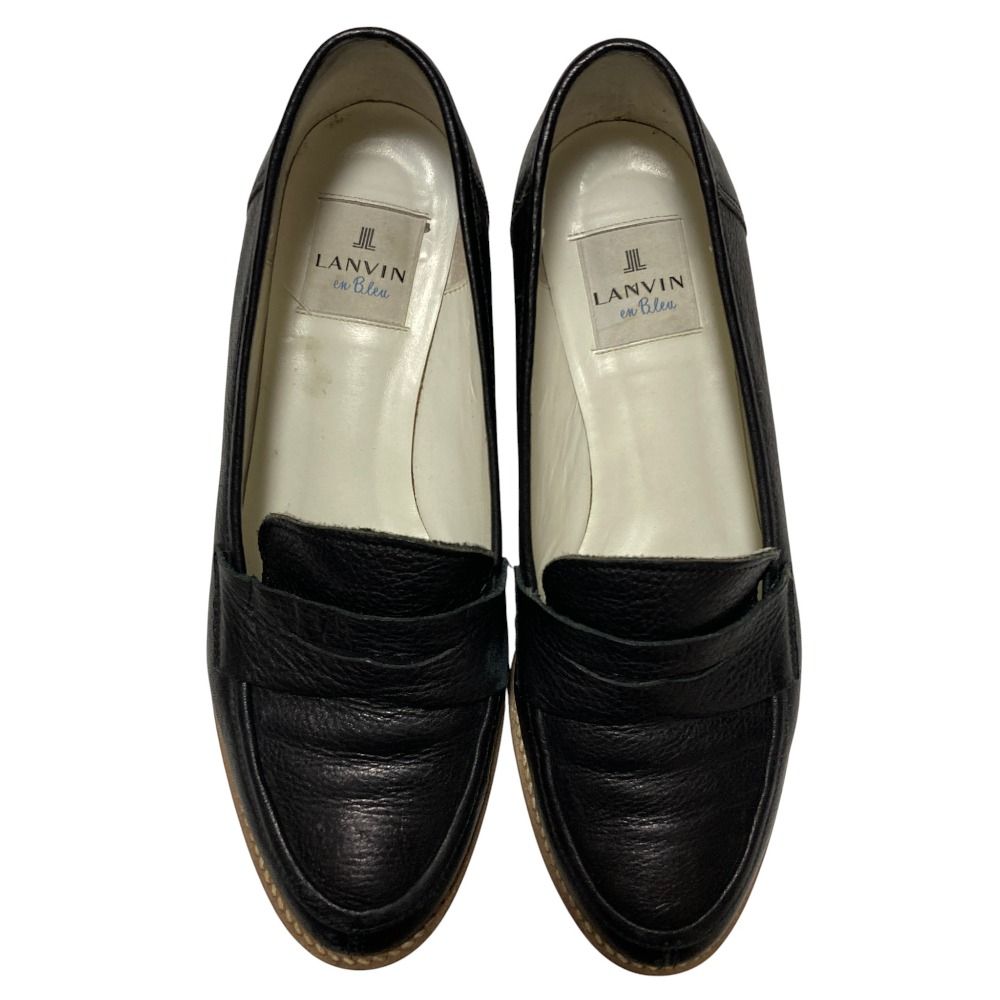 良品 LANVIN en Bleu ランバンオンブルー レザー ローファー 23.0cm
