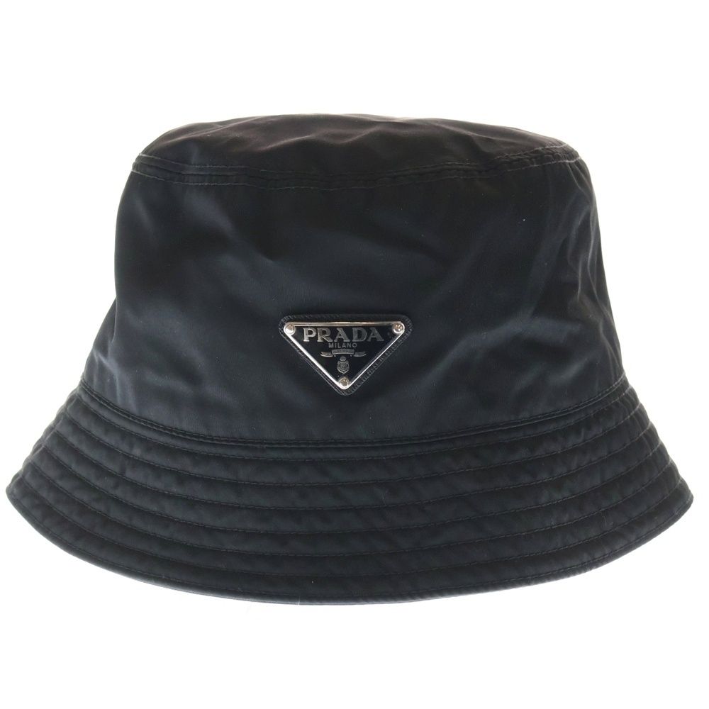 美品 23年モデル⭐️PRADA バケットハット リナイロン 三角ロゴ 黒 XL 美品 23年モデル⭐️PRADA バケットハット リナイロン 三角ロゴ 黒 XL